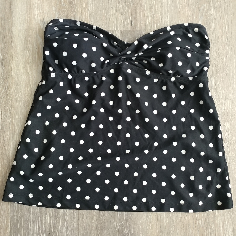 4 for $15 Polka dot strapless tanki top twist medium